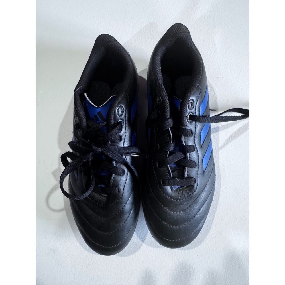 Adidas Kids Soccer Cleats Black Royal Blue Firm Ground Athletic Shoes Size 2.5Y